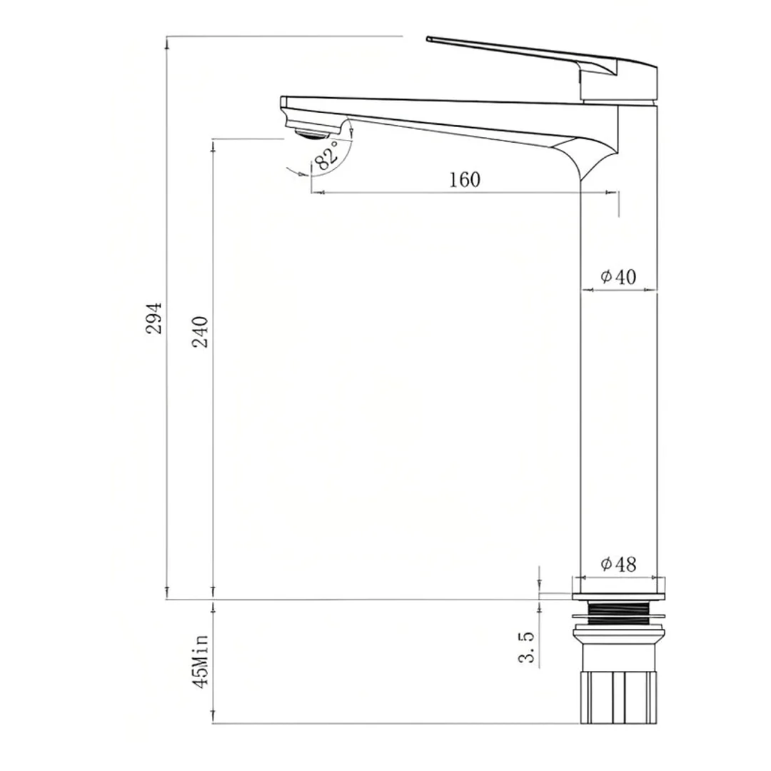 Otti Zevio Tall Basin Mixer Gun Metal - Image 2