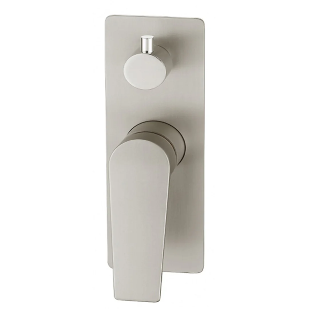 Otti Zevio Wall Diverter Mixer Brush Nickel