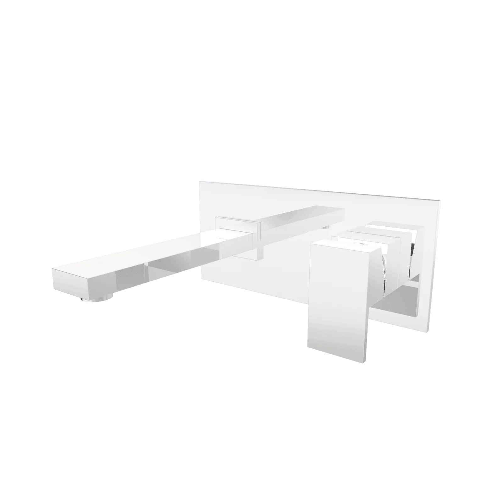 Par Burj Wall Bath Mixer Set On Plate 160mm Chrome (A20.041.1.01)