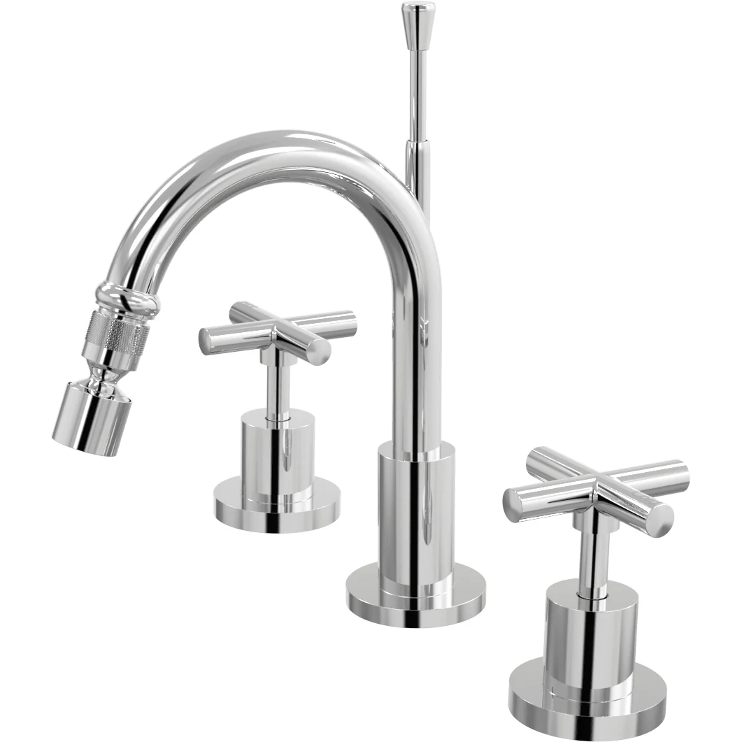 Par Tap Portsea Hob Bidet Set - 130mm  - Chrome
