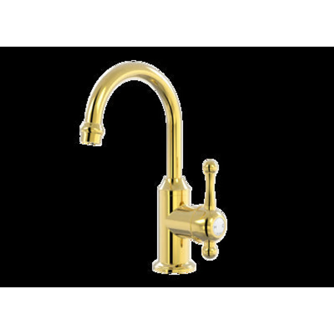 Par Tudor Basin Mixer 130Mm Gooseneck Swivel Gold - Image 2