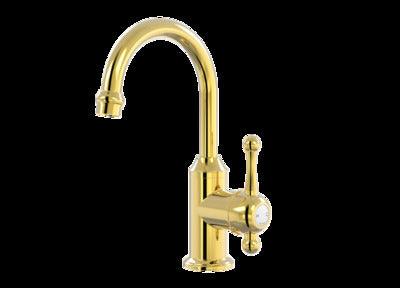 Par Tudor Basin Mixer 130Mm Gooseneck Swivel Gold - Image 3