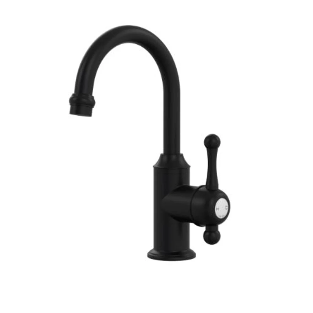 Par Tudor Basin Mixer 130Mm Gooseneck Swivel Matte Black - Image 2