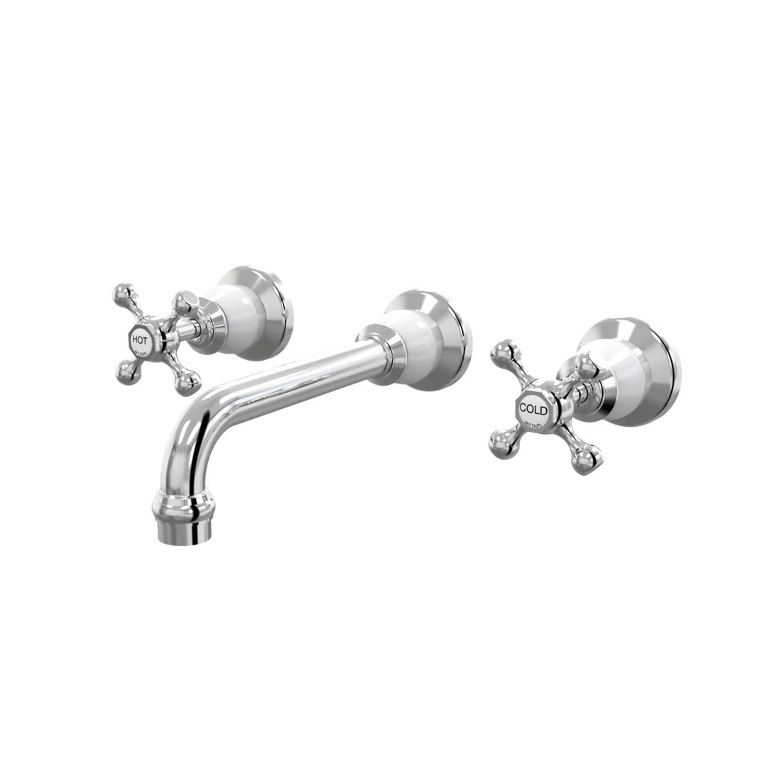 Par Tudor Wall Bath Set Chrome & White (B31.021.1.03) - Image 2