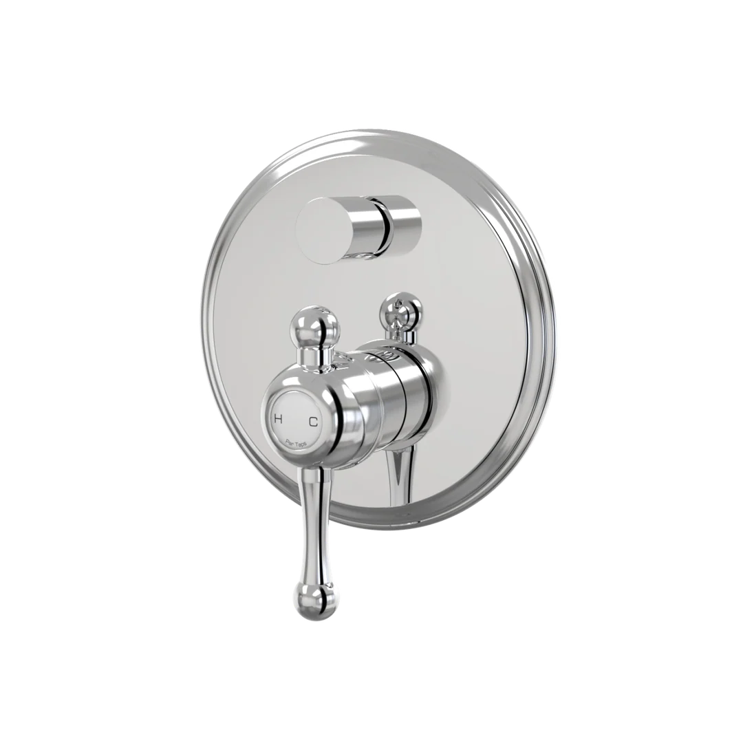 Par Tudor Wall Mixer Bath/Shower 65mm Plate Chrome - Image 2