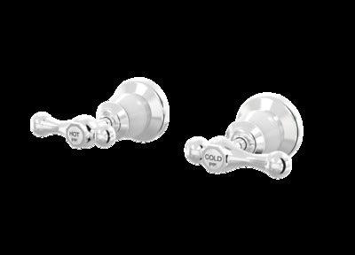 Par Tudor  Wall Top Assembly Pair Lever Ceramic Disc Chrome/White - Image 3