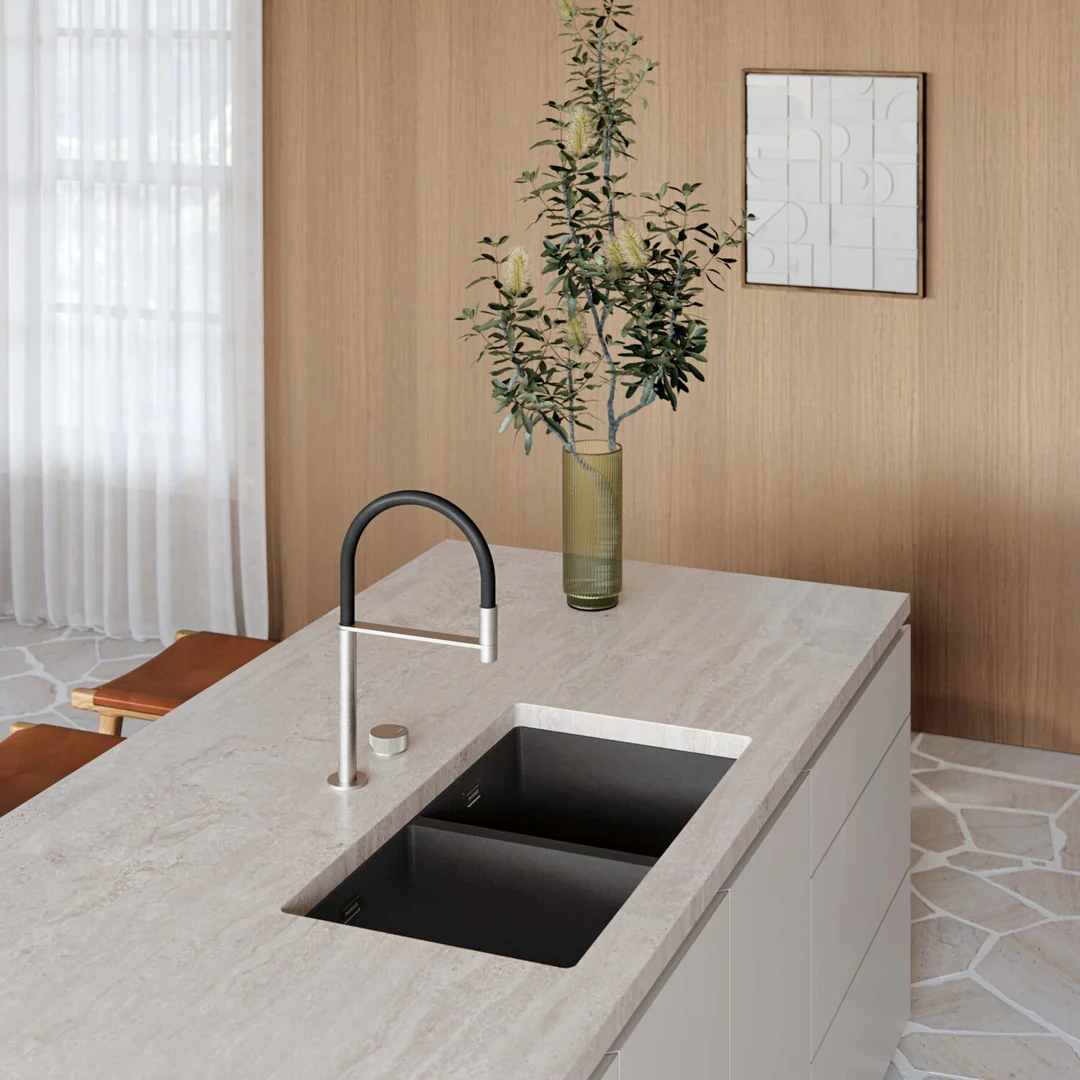 Phoenix 5000 Series Double Bowl Under/Over Sink Matte Black - Image 6