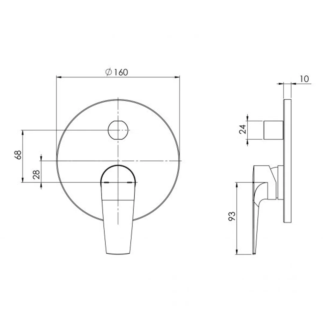 Phoenix Arlo Shower/Bath Diverter Mixer Brushed Nickel