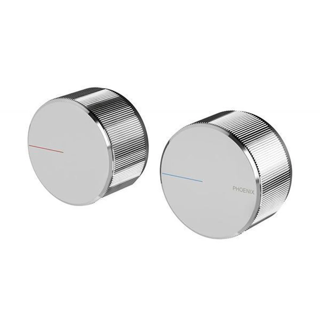 Phoenix Axia Wall Top Assemblies 15mm Extended Spindles - Chrome - Image 2