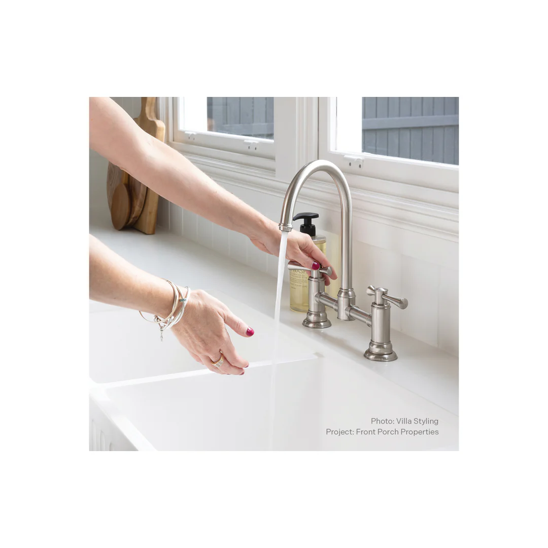 Phoenix Cromford Exposed Sink Set Brushed Nickel - Image 3