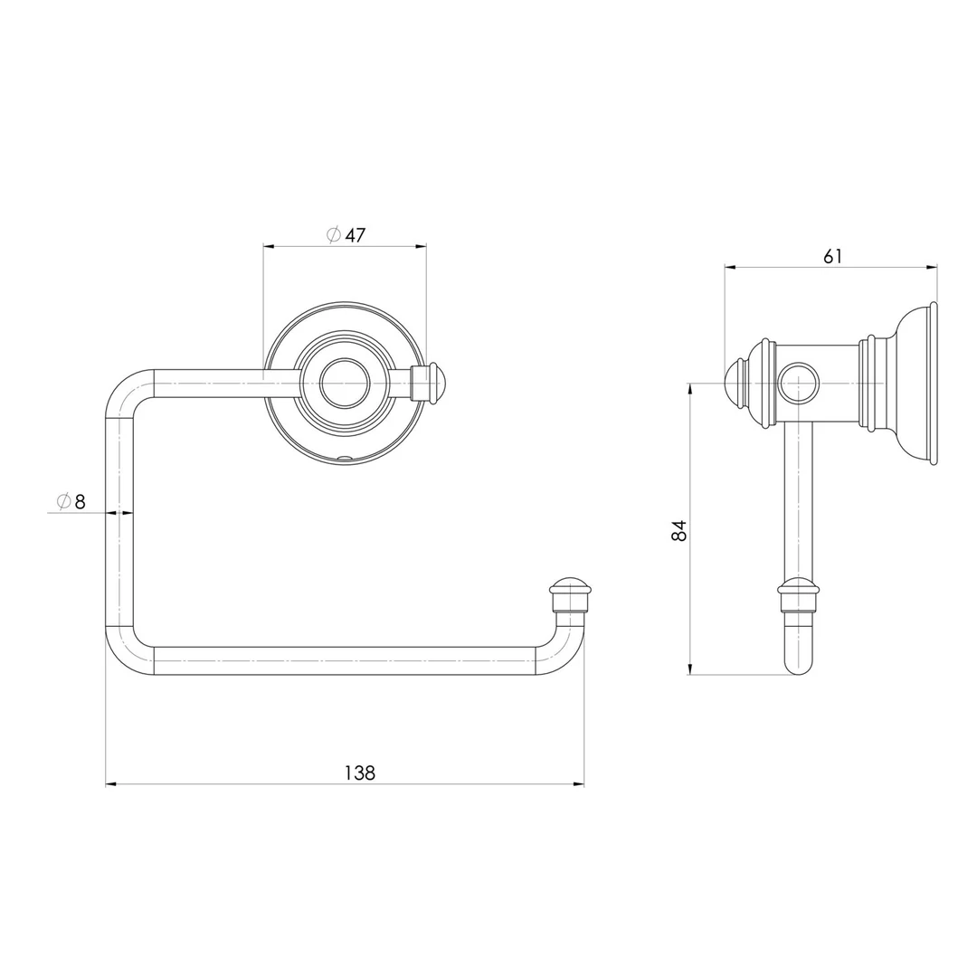 Phoenix Cromford Toilet Roll Holder Chrome - Image 2