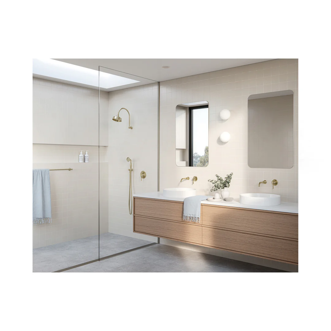 Phoenix Cromford Wall Basin / Bath Outlet 200Mm Brushed Gold - Image 3