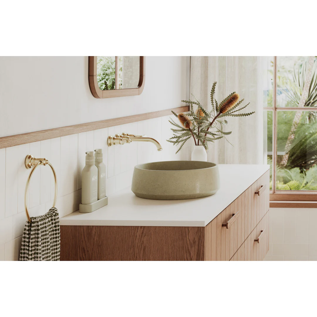 Phoenix Cromford Wall Basin / Bath Tap Set Brushed Gold - Image 3