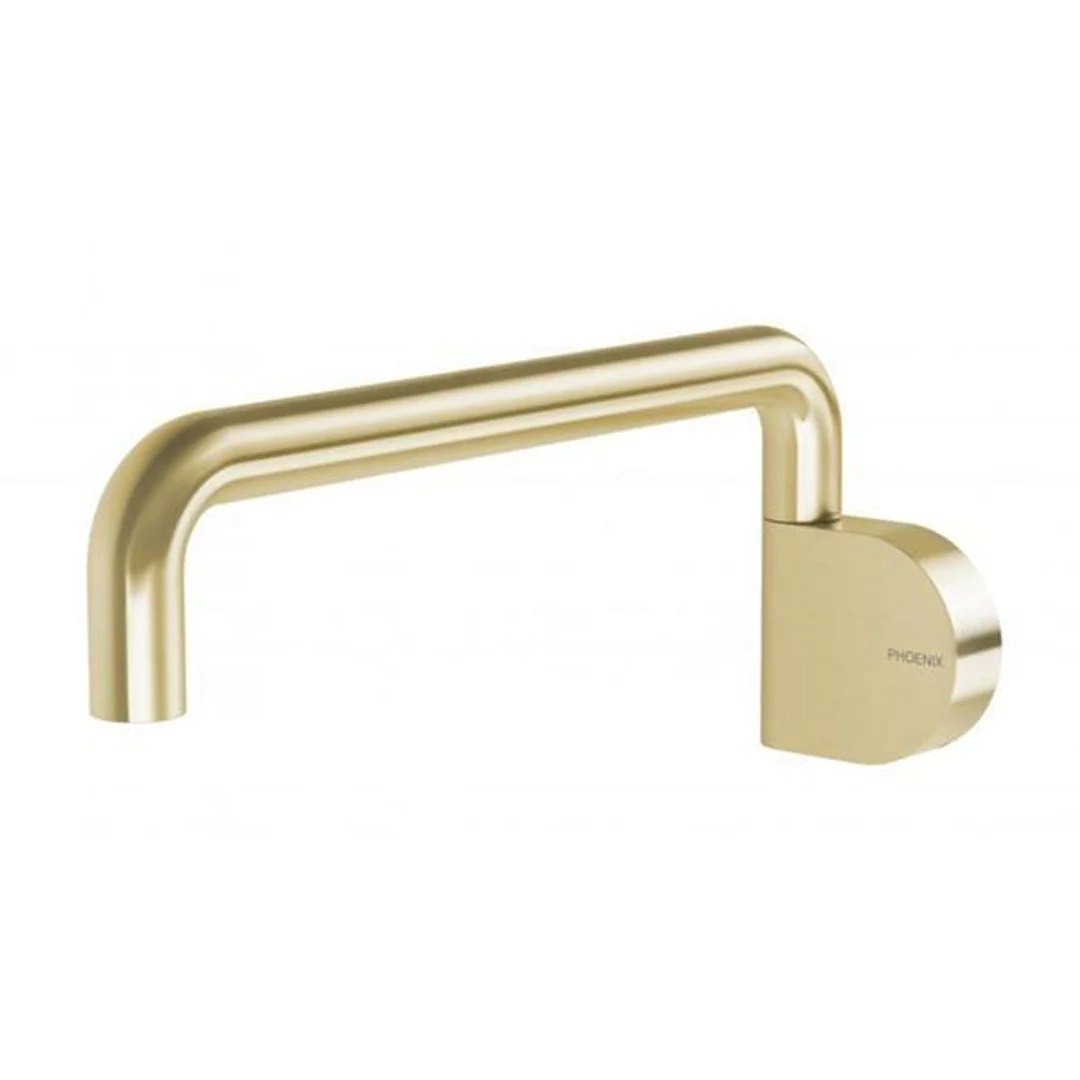 Phoenix Designer Swivel Bath Outlet 230mm Round - Brushed Gold