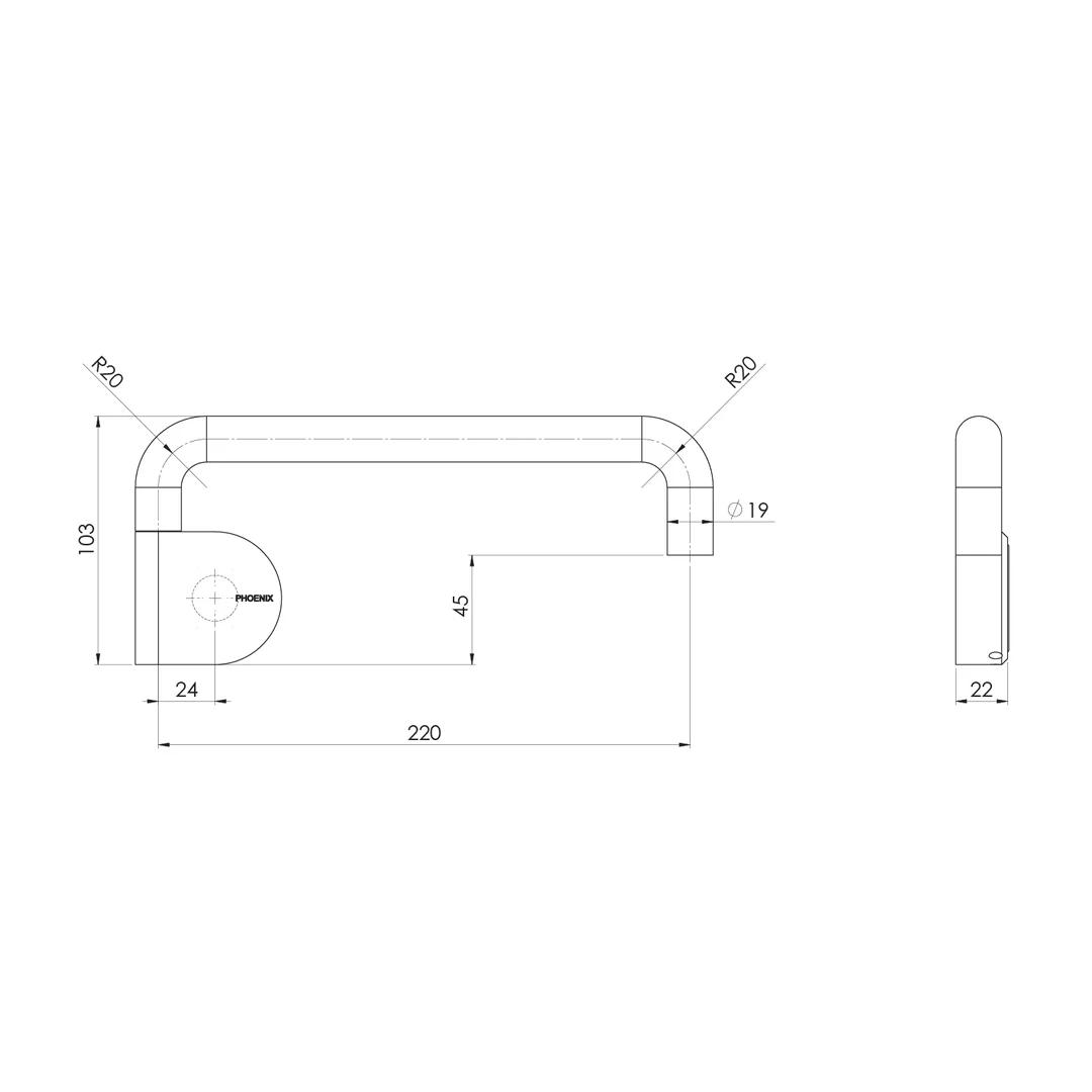 Phoenix Designer Swivel Bath Outlet 230mm Round - Brushed Gold - Image 2