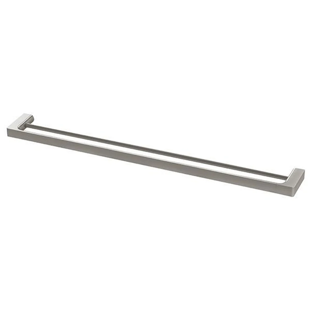 Phoenix Gloss Double Towel Rail 800mm-Brushed Nickel
