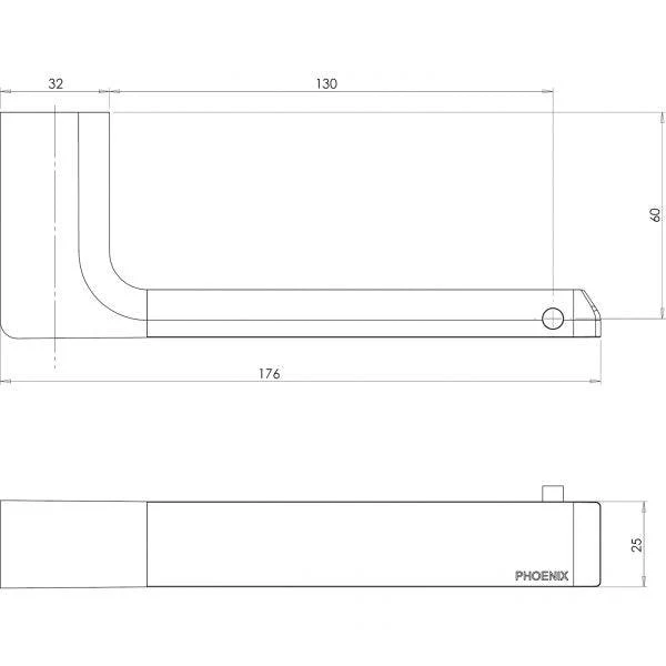 Phoenix Gloss Toilet Roll Holder-Matte Black - Image 6