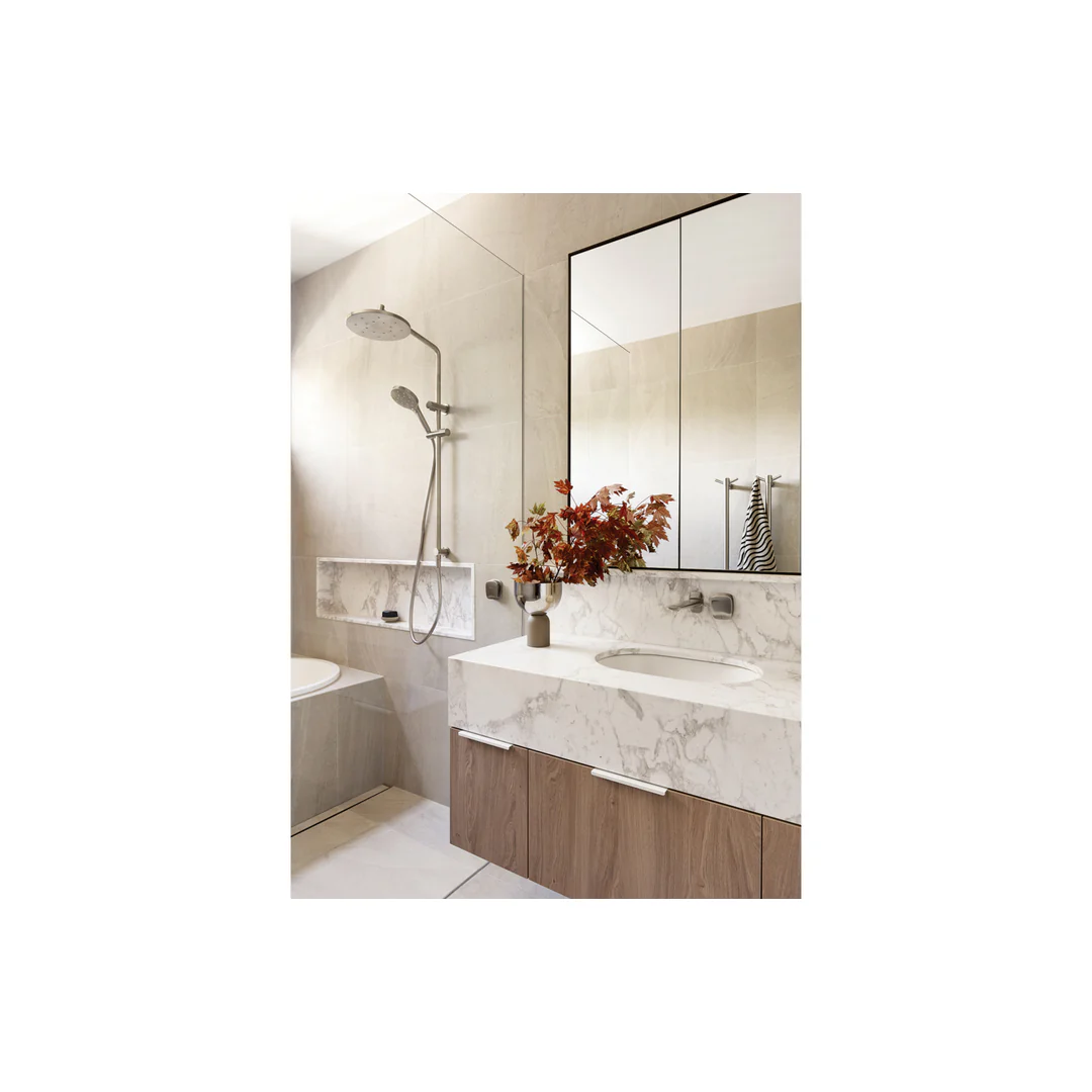 Phoenix Heated Towel Rail Round 800Mm Brushed Nickel - Image 7