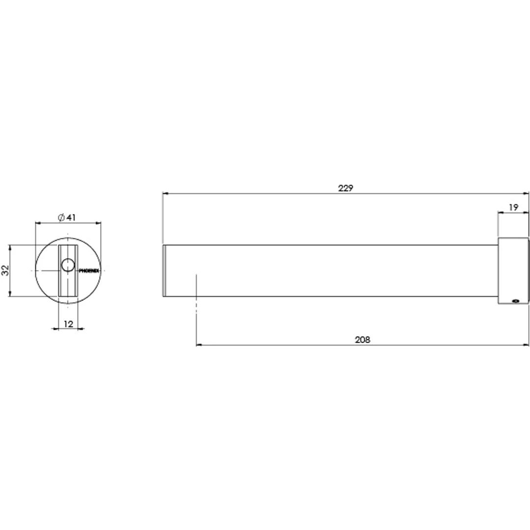 Phoenix Lexi Mkii Basin/Bath Outlet 200mm Brushed Nickel - Image 2