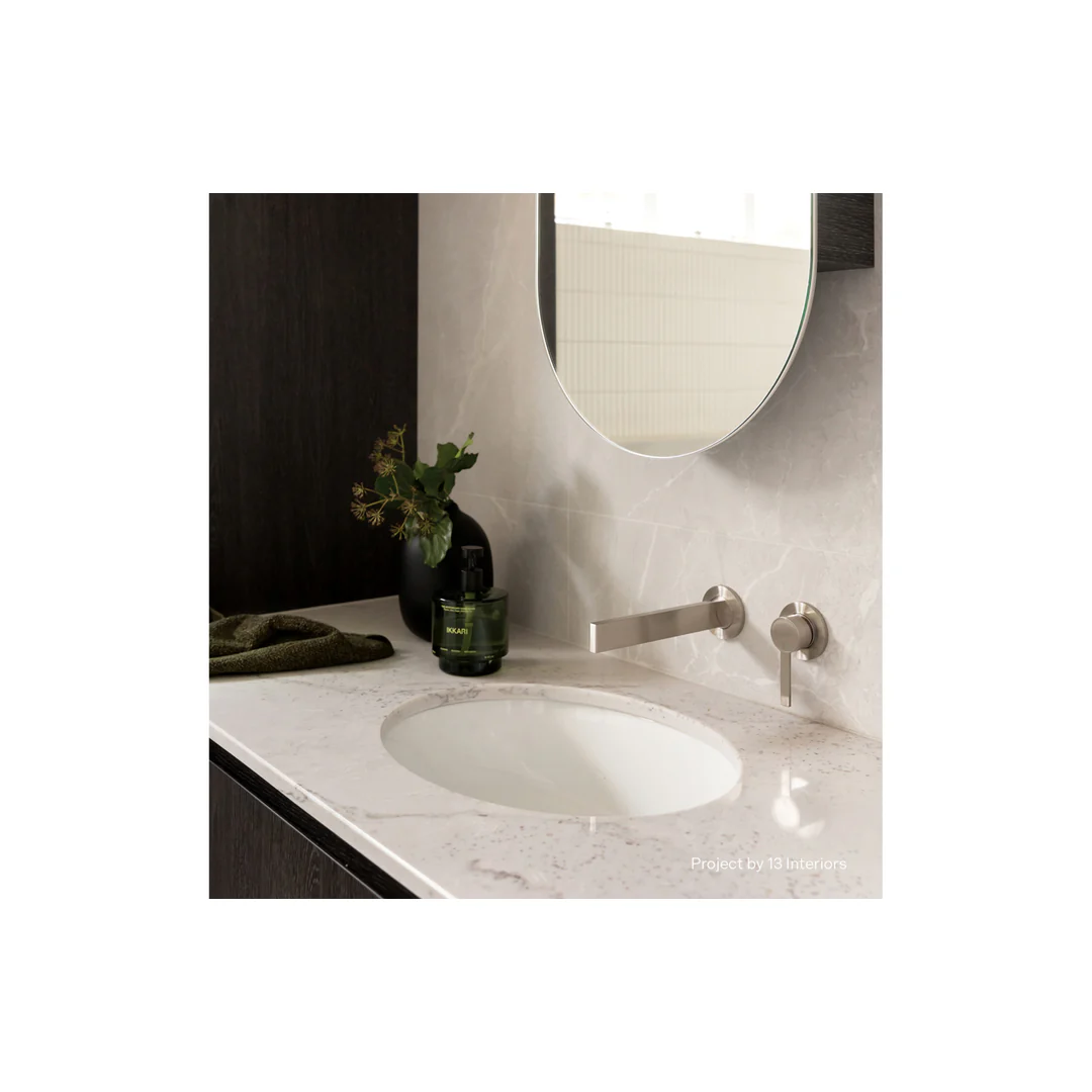Phoenix Lexi Mkii Switchmix Wall Basin Mixer Set 200Mm Fit-Off Kit Brushed Nickel - Image 3