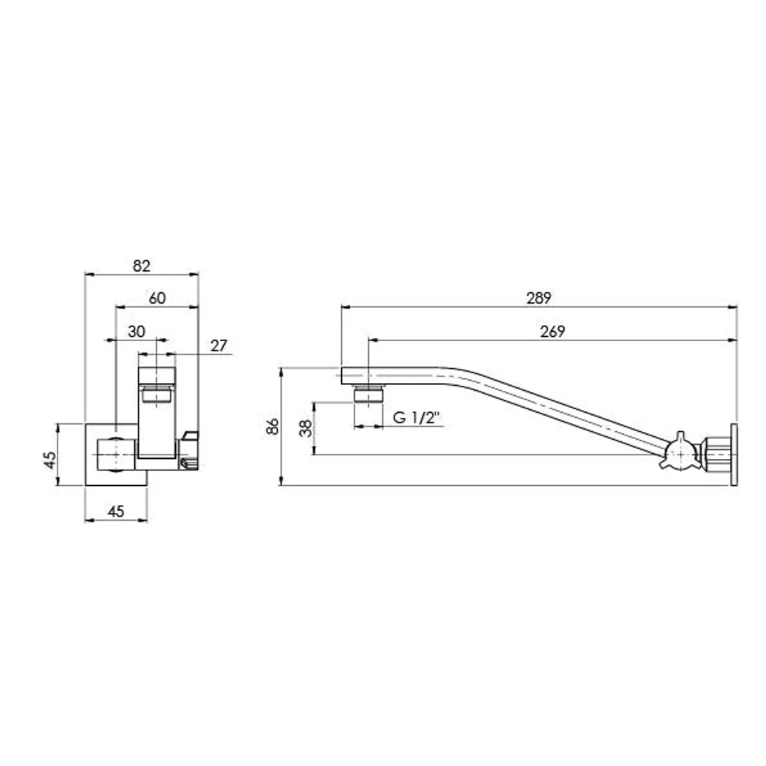 Phoenix Lexi Universal Shower Arm - Image 4