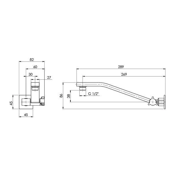 Phoenix Lexi Universal Shower Arm - Image 5