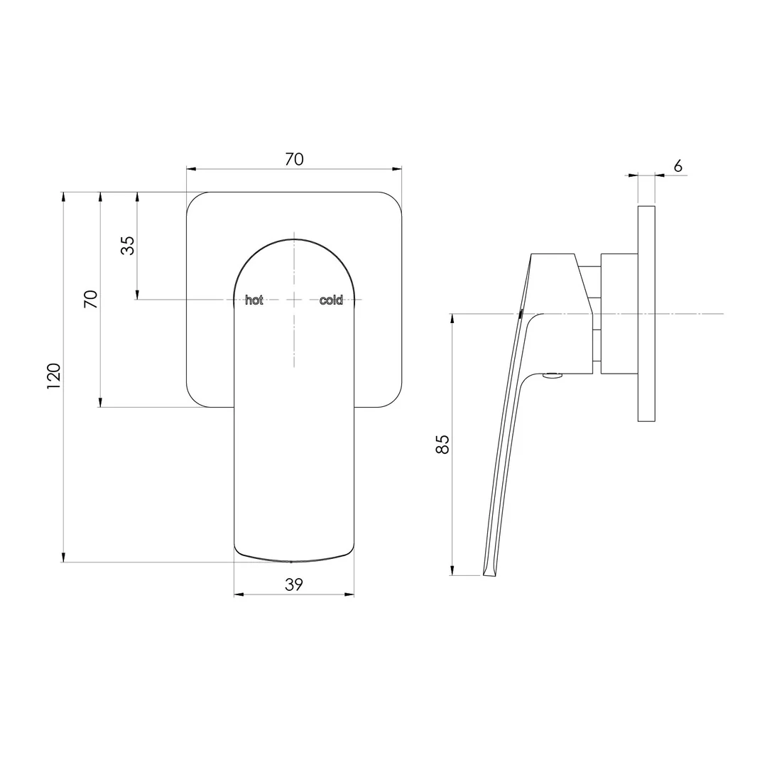 Phoenix Mekko Switchmix Shower/Wall Mixer Fit-Off Kit - Brushed Nickel - Image 3
