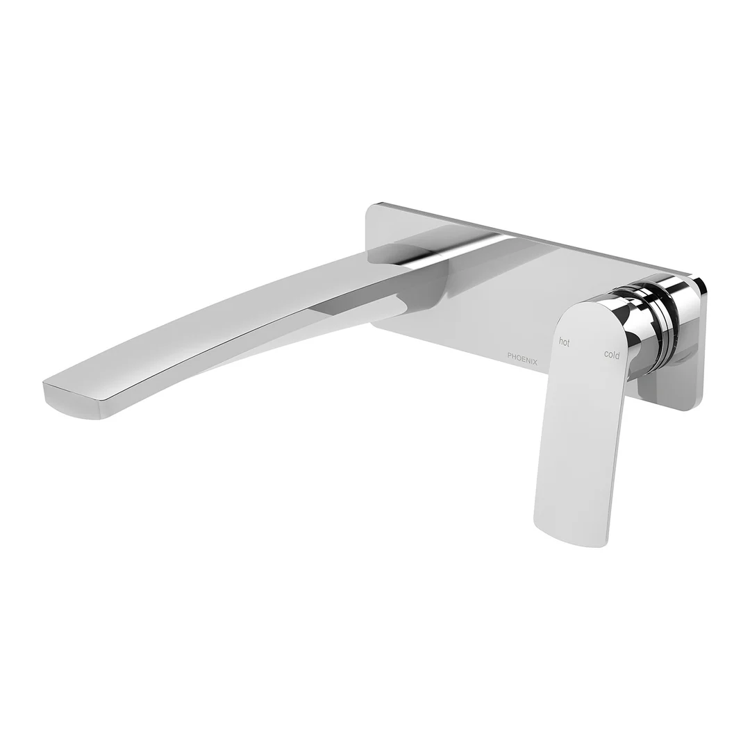 Phoenix Mekko Switchmix Wall Basin/Bath Mixer Set 200mm Fit-Off Kit - Chrome - Image 2