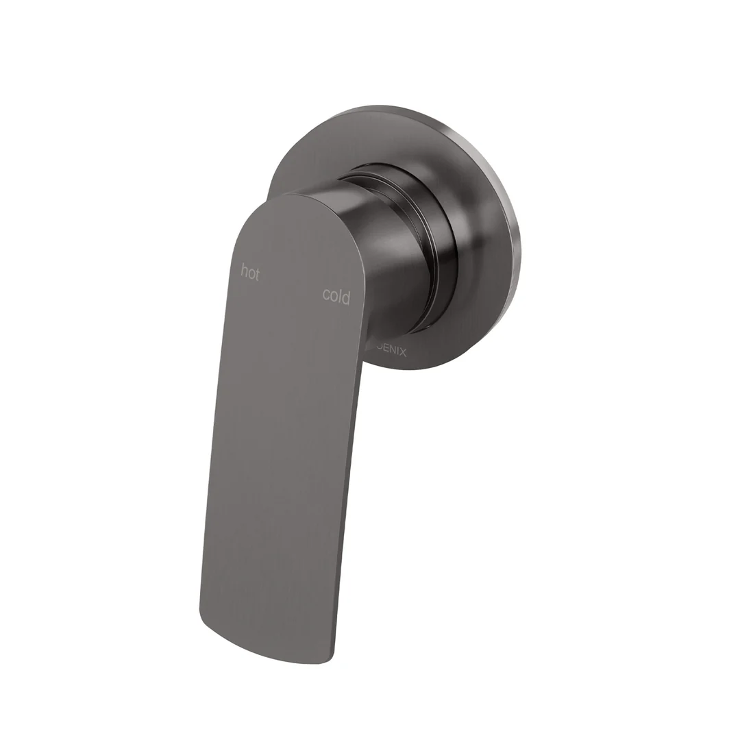 Phoenix Mekko Switchmix Wall Mixer Fit-Off Kit Round Brushed Carbon