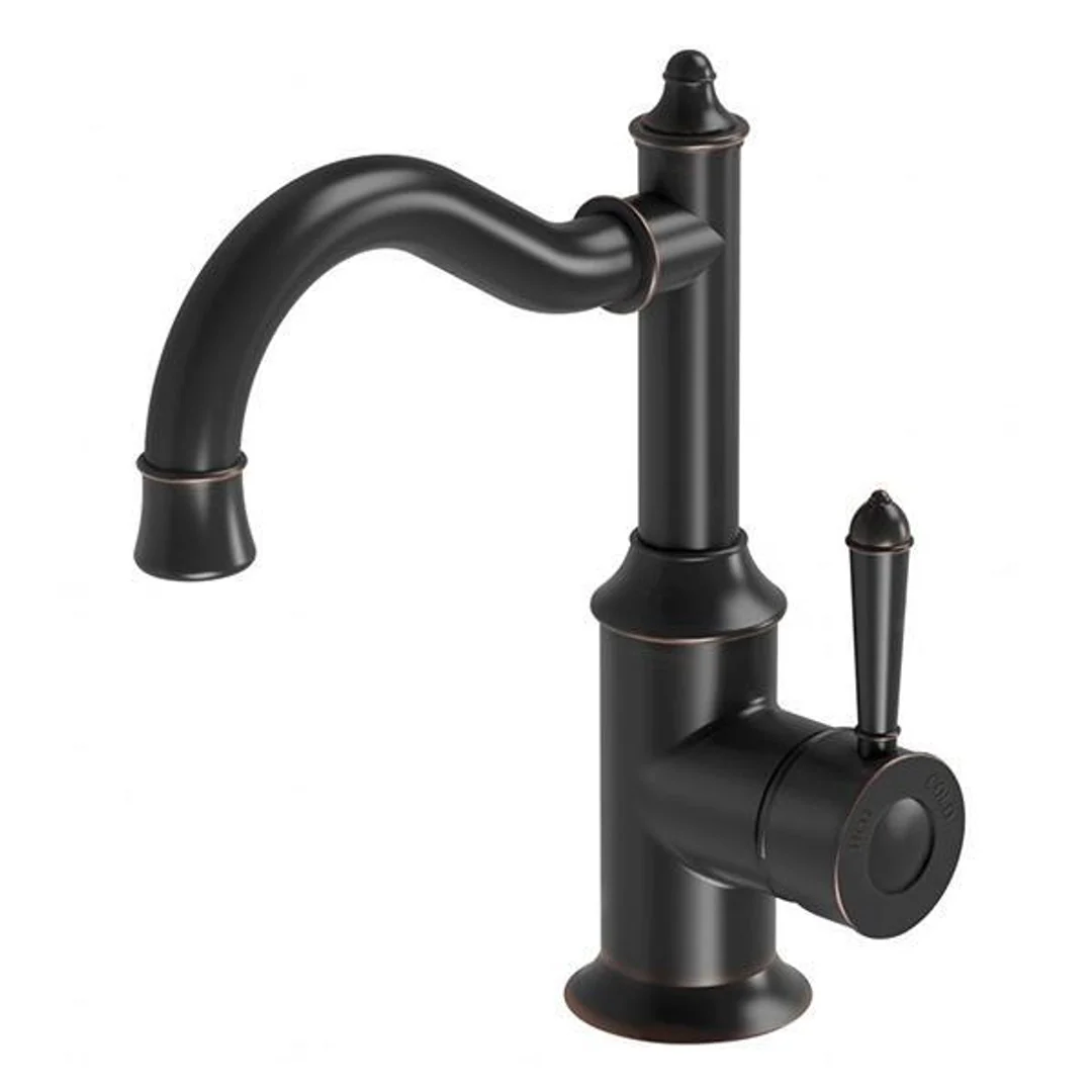 Phoenix Nostalgia Basin Mixer 160mm Shepherds Crook - Antique Black - Image 2