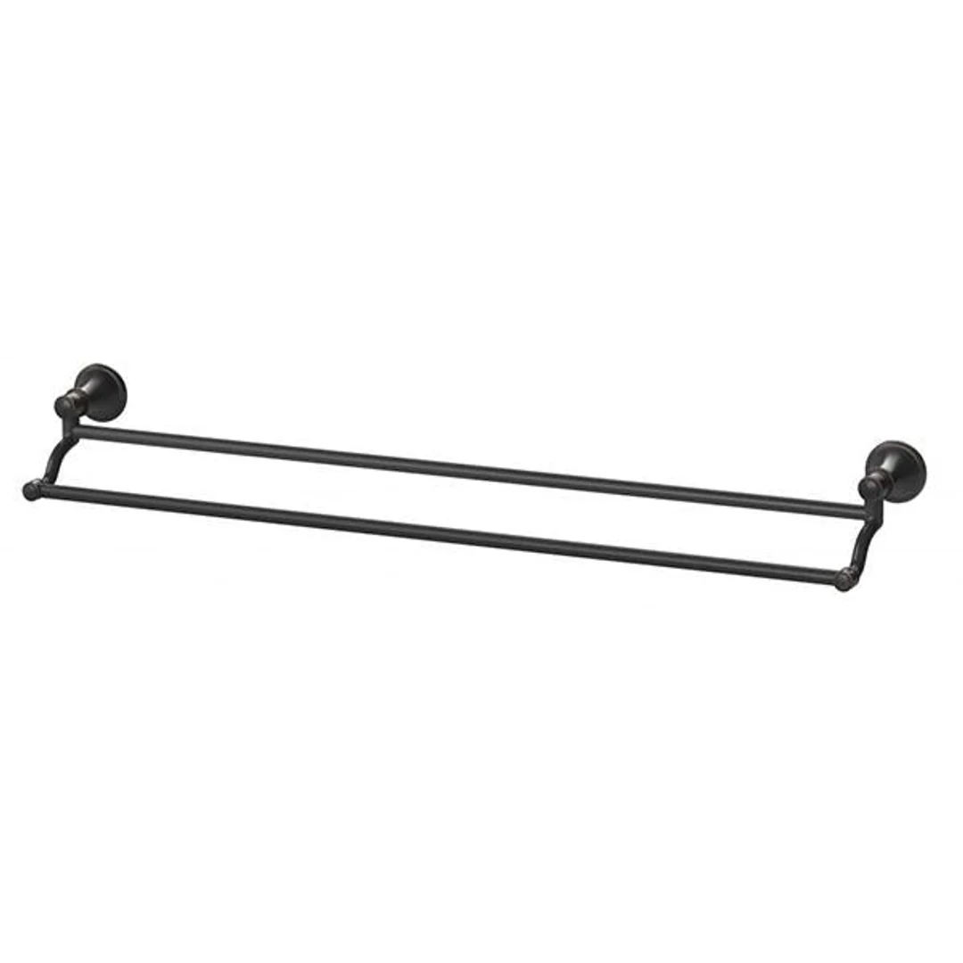 Phoenix Nostalgia Double Towel Rail 760mm - Antique Black - Image 2