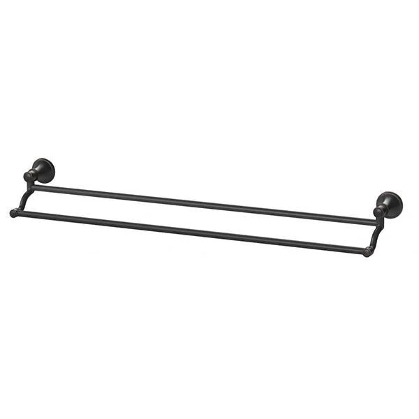 Phoenix Nostalgia Double Towel Rail 760mm - Antique Black - Image 3