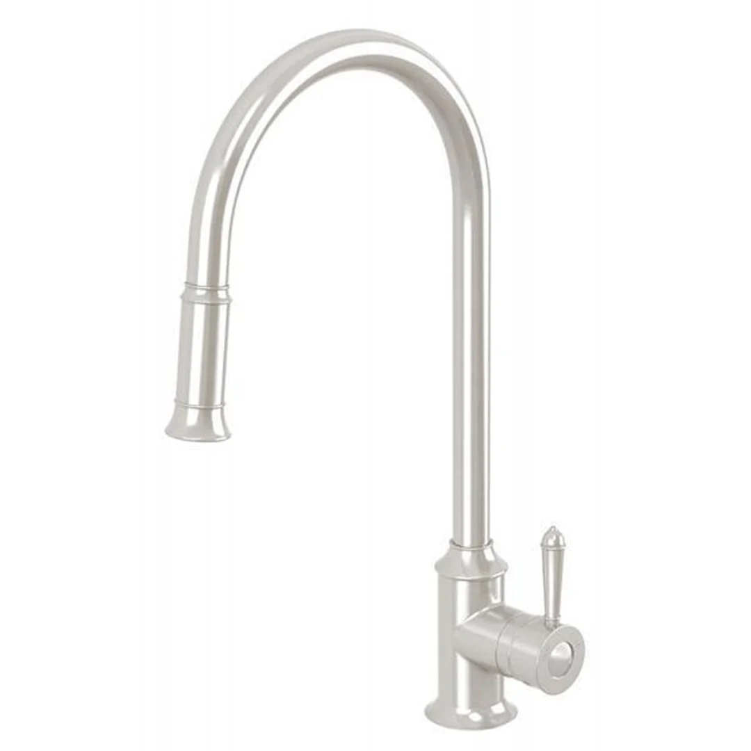 Phoenix Nostalgia Pull Out Sink Mixer Brushed Nickel - Image 2