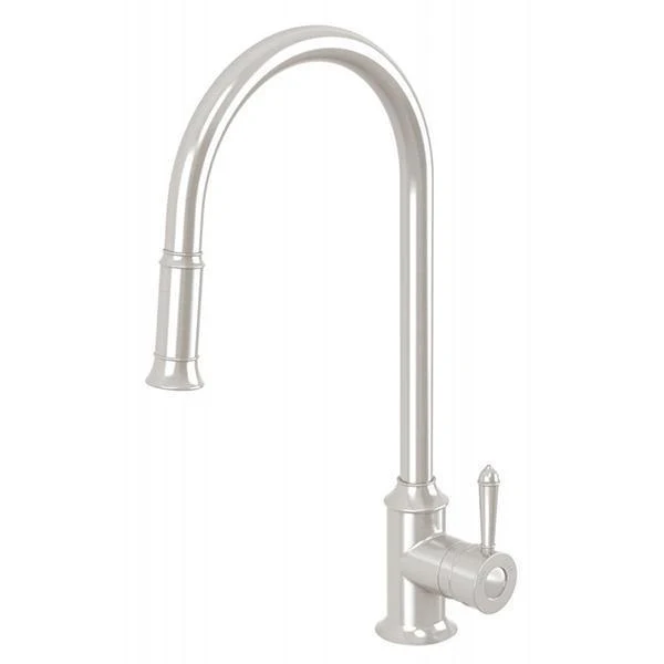 Phoenix Nostalgia Pull Out Sink Mixer Brushed Nickel - Image 3