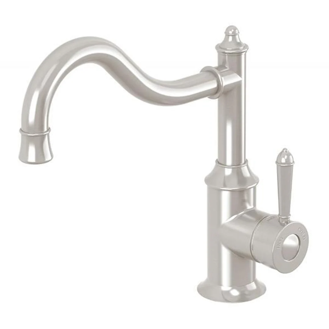 Phoenix Nostalgia Sink Mixer 220mm Shepherds Crook Brushed Nickel - Image 2