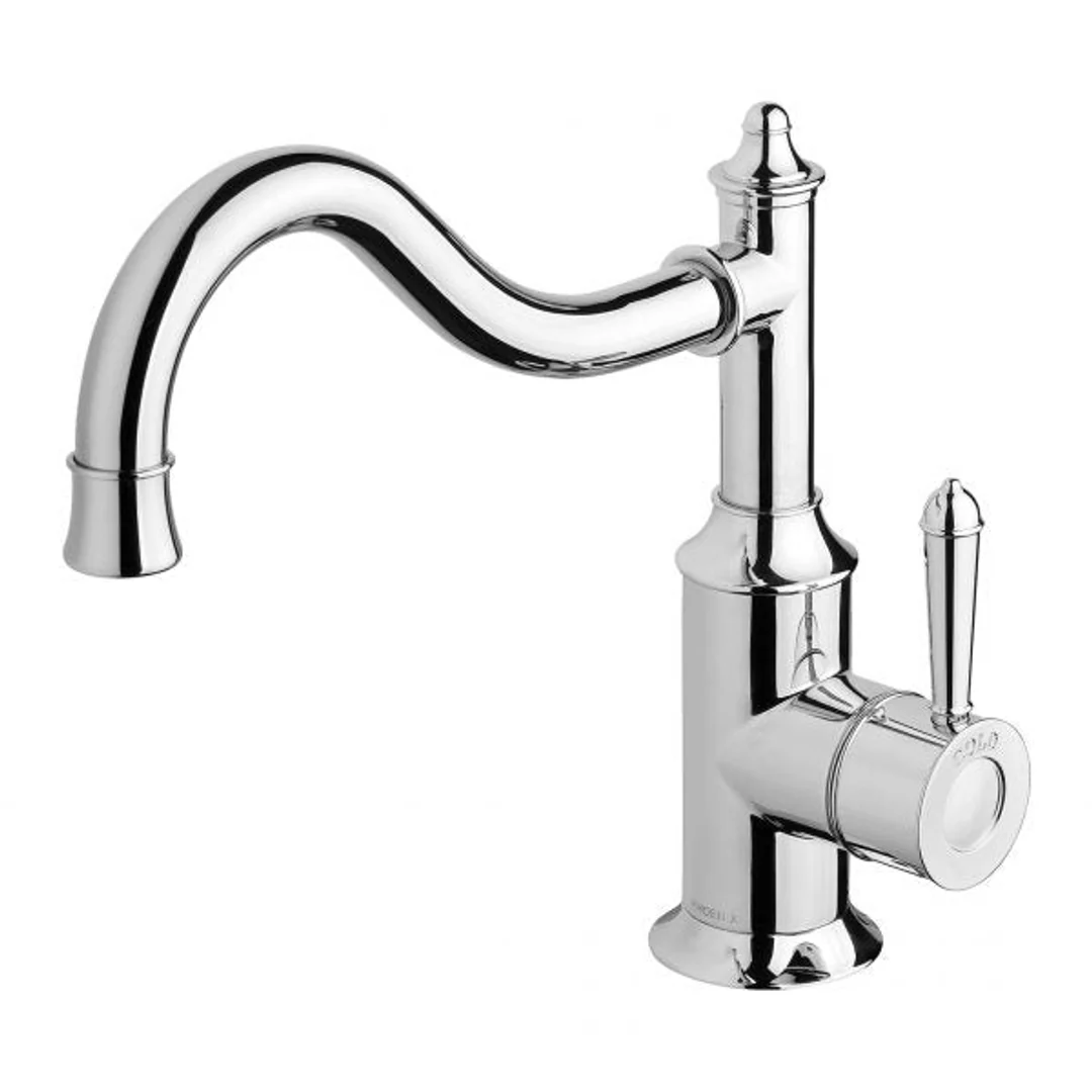 Phoenix Nostalgia Sink Mixer 220mm Shepherds Crook - Chrome - Image 2