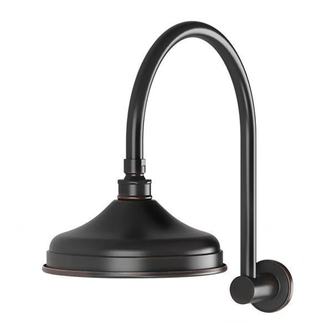 Phoenix Nostalgia Vintage Shower Arm & Rose - Antique Black - Image 2
