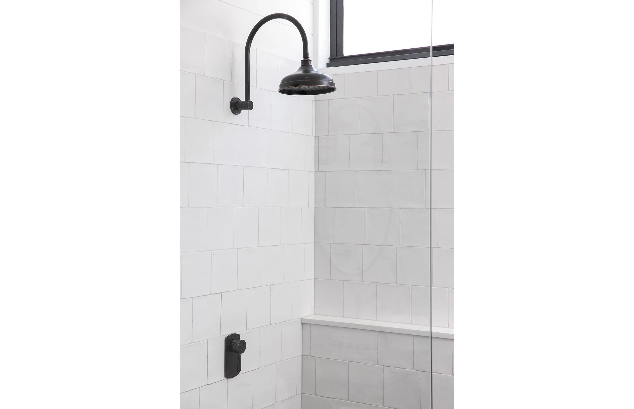 Phoenix Nostalgia Vintage Shower Arm & Rose - Antique Black - Image 8