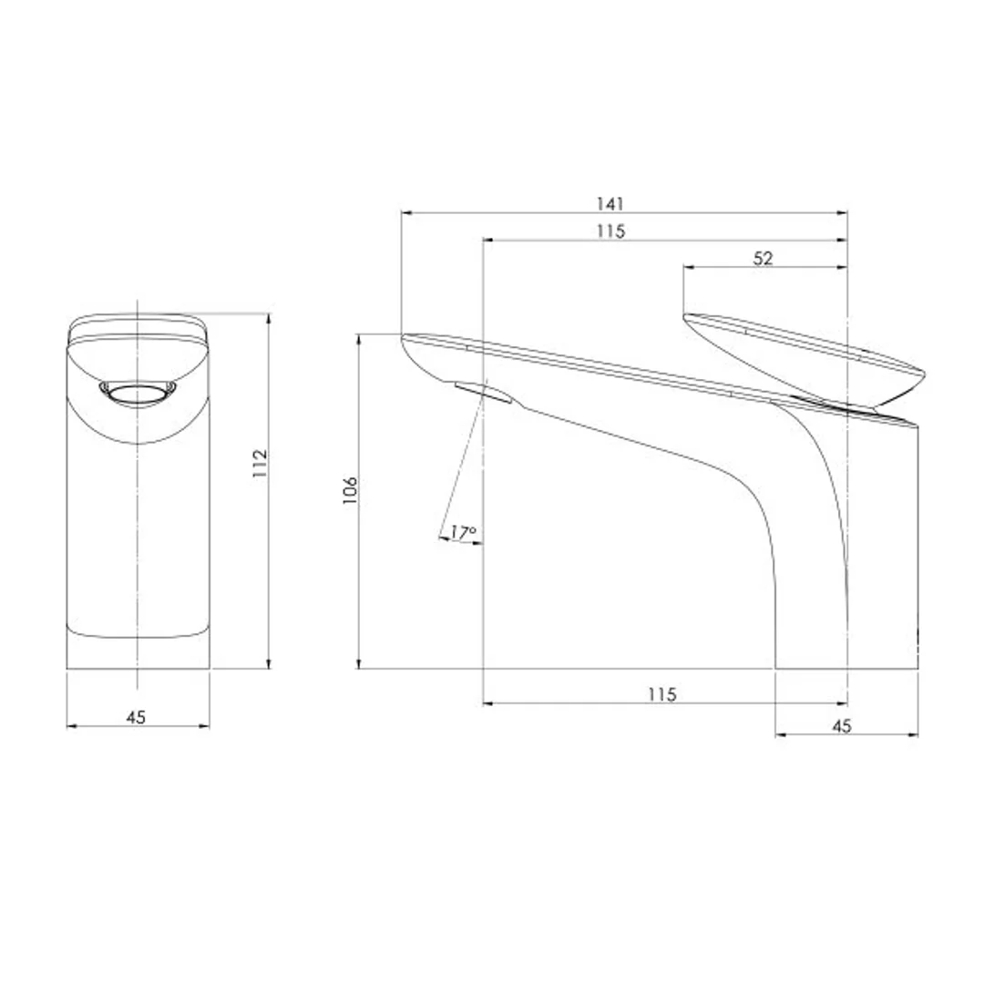 Phoenix Nuage Basin Mixer Brushed Carbon - Image 2