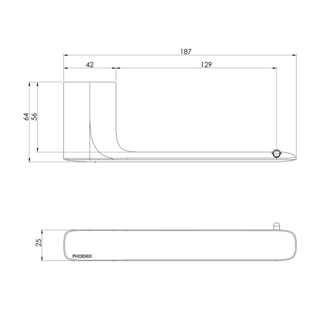 PHOENIX NUAGE TOILET ROLL HOLDER BRUSHED NICKEL - Image 2