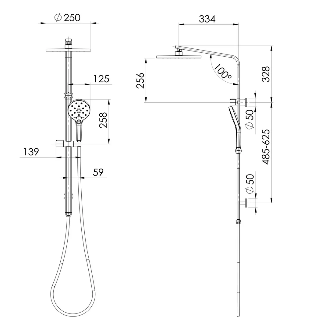 Phoenix Oxley Twin Shower Chrome - Image 2