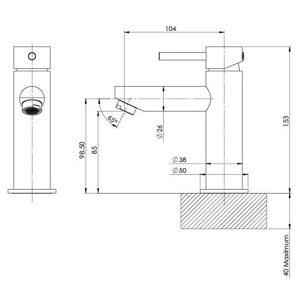 Phoenix Pina Basin Mixer Matte Black 153-770-10 - Image 5