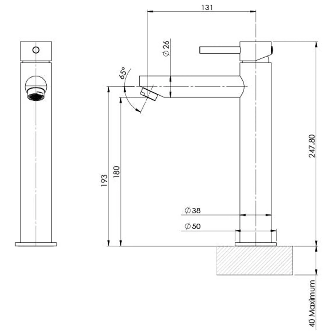 Phoenix Pina Vessel Mixer - Brushed Nickel - Image 4