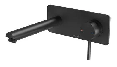 Phoenix Pina Wall Basin / Bath Mixer Set 180mm Trim Kit Only Matte Black - Image 3