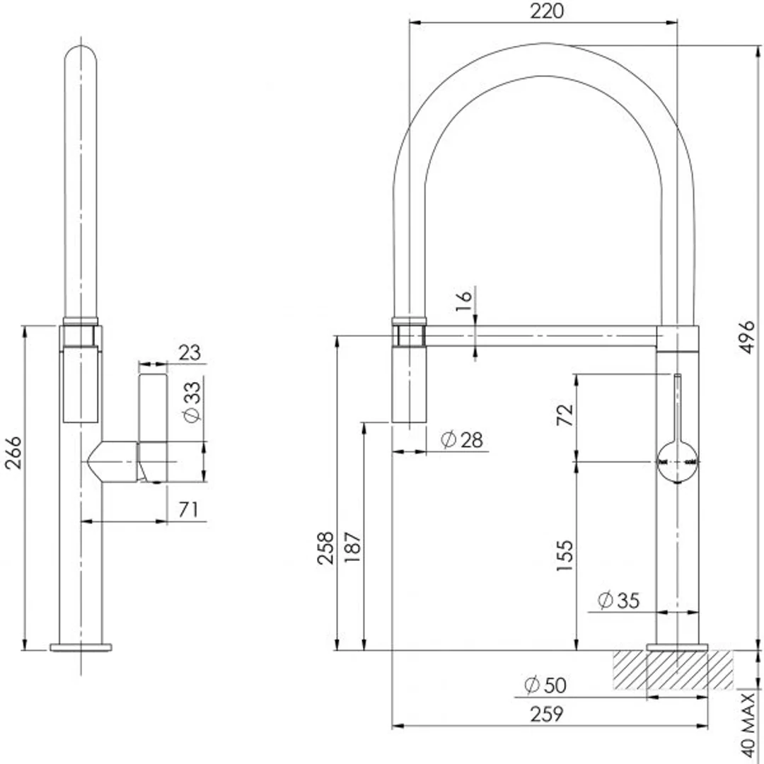 Phoenix Prize Flexible Coil Sink Mixer - Chrome - Image 2