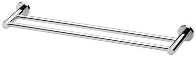 Phoenix Radii Double Towel Rail 600mm Round Plate - Chrome - Image 4