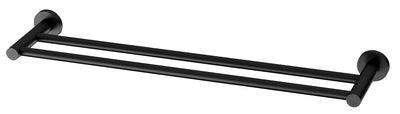 Phoenix Radii Double Towel Rail 600mm Round Plate Matt Black Ra813Mb - Image 3