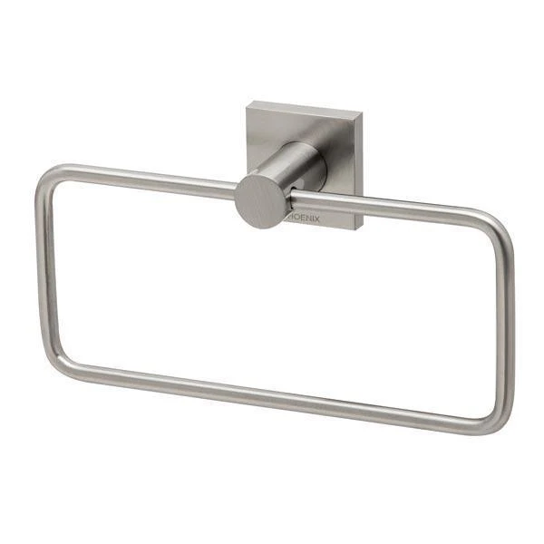 Phoenix Radii Hand Towel Holder Square Plate-Brushed Nickel - Image 3