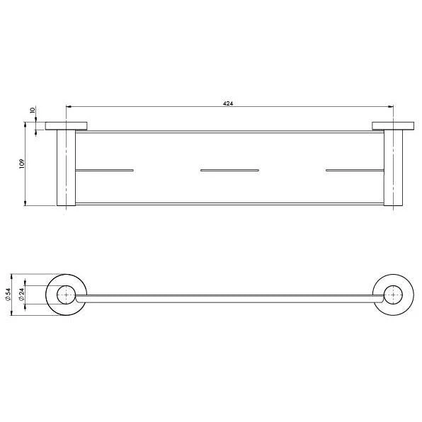 Phoenix Radii Metal Shelf Round Plate - Brushed Nickel 450mm - Image 4
