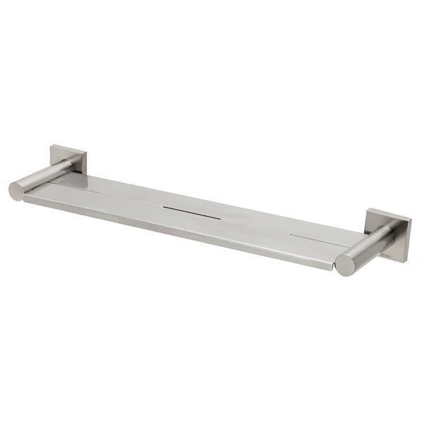 Phoenix RadII Metal Shelf Square Plate-Brushed Nickel 450mm - Image 3